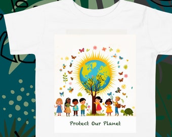 Protect Our Planet Child Tee, Earth Day Multicultural Child Tee, Earth Day Child Tee, Earth Day Toddler shirt, Diversity Child tee, Eco tee