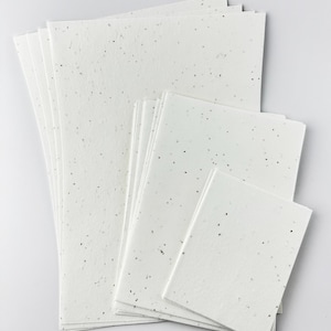 Papel com sementes de margarida ou camomila | Papel plantável 150 g/m2 e tamanho 210x297 mm (A4)