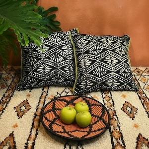 Dudu Ati Funfun Cushion Cases - Nigerian Batik