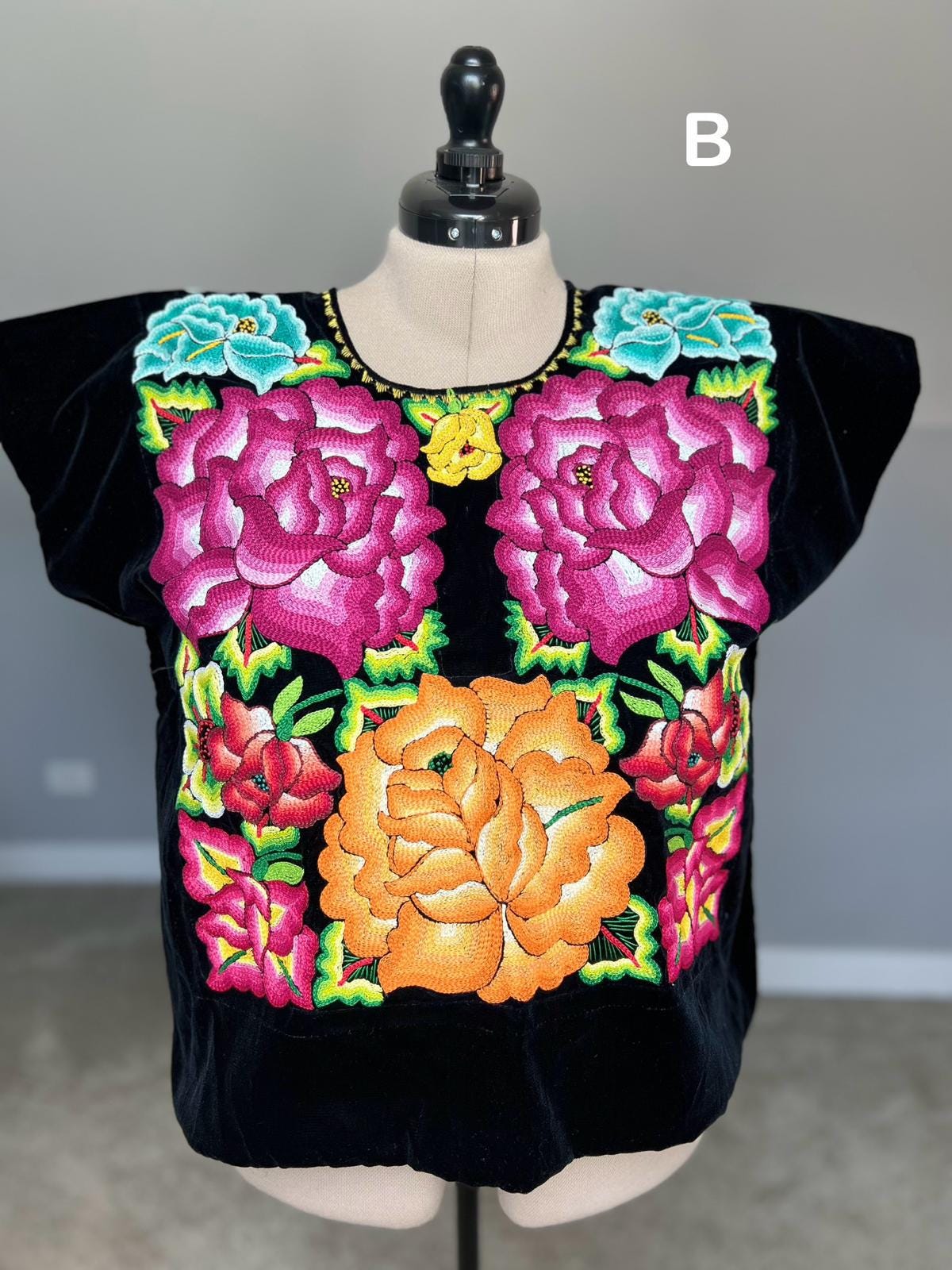 Bordado Blusa Tehuana Frida Kahlo Huipil Tehuana Bordado A Mano