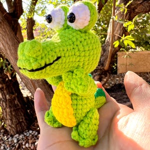 Personalized Handcrafted Crochet Amigurumi Alligator Crocodile  Unique Artisan Plush Toy Adorable Perfect Gift for Kids Family and Collector