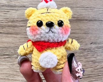 Regalo hecho a mano, peluche amigurumi de ganchillo, bonito regalo de cumpleaños para amigos, parejas, decoración del hogar, llavero único, dije para bolso, genial