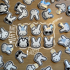 50 Miffy Bunny Envelope Seals / Labels / Stickers, 1 x 1.5