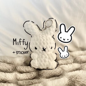 Crochet ! Miffy ! Key-chain ! I love her sm !!! #miffy #miffycrochet #