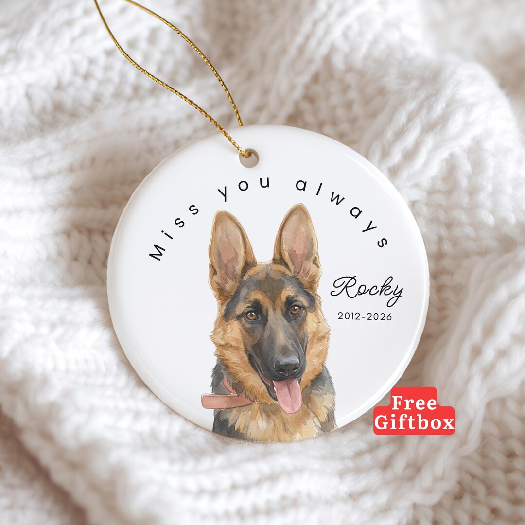 Custom Dog Loss Ornament Sympathy Gift Personalized Pet Photo and Name ...