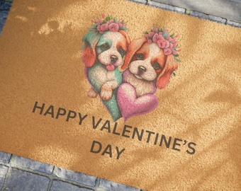 Dog Love Doormat | Valentines Doormat | Valentine's Day Gift | Front Door Mat | Cute Valentines Doormat | Love Door Mat | Rug