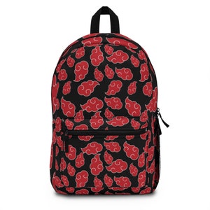 Akatsuki Red Cloud Anime Backpack Anime Gift for Him Gift for Anime ...