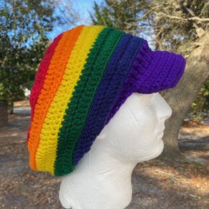 Pride LGBTQ Elastic Band Handmade Crochet Brim One Size Fits Most