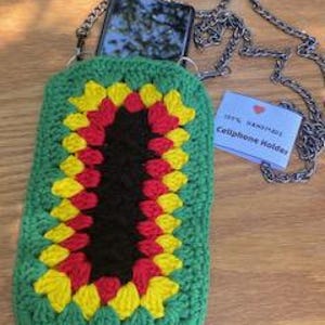 Cellphone Holder With Removable Chain Handmade Crochet