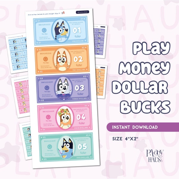 Dollar Bucks Printable, Reward Bucks, Good Behaviour Bucks, Chore Bucks for Kids, Printable Mom Money, Allowance Play Money, Toy Money Game