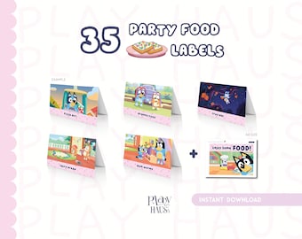 35 Pink Food Label Bundle, Pink Deco, Food Tent Bundle, Party Essen, Party Label Essen, Lebensmittel Etikett Themed, Table Food Deco, Tent Deco Essen