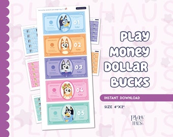 Dollar Bucks Printable, Reward Bucks, Good Behaviour Bucks, Chore Bucks for Kids, Printable Mom Money, Allowance Play Money, Toy Money Game