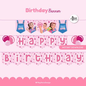 Ms. Rachel Geburtstagsbanner, Ms. Rachel Geburtstagsbanner, Ms. Rachel Happy Birthday, Fräulein Rachel Pink Geburtstagsparty Dekoration, Icky Sticky Bubblegum