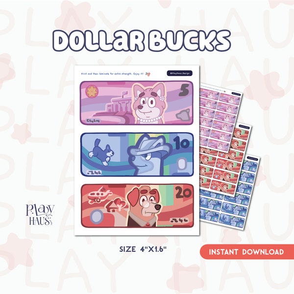 Dollar Bucks Printable, Reward Bucks, Good Behaviour Bucks, Chore Bucks for Kids, Printable Mom Money, Allowance Play Money, Toy Money Game