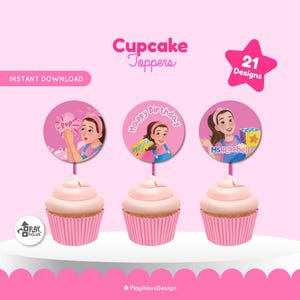 Ms Rachel Cupcake Toppers | 21 Ms Rachel Printable Birthday Toppers | Party Decor | Ms Rachel Icky Sticky Cupcake Picks