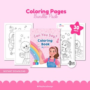 Ms Rachel Coloring Pages, 30 Kids Coloring Sheets, Party Activity, Kids Party Favors, PDF Printable Coloring Pages, 30 Pages Coloring Book