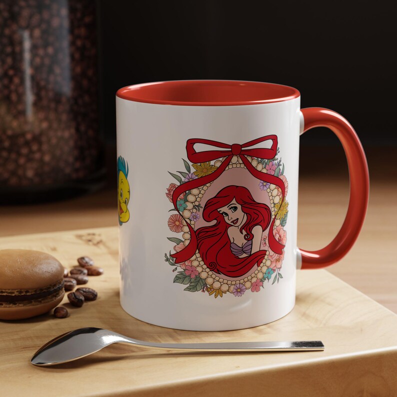 The Little Mermaid Ariel Coffee Mug, Vivid Colors, Gift for Kids & Adults, Dishwasher Safe, 11-15oz, Lead/BPA-Free, Flounder, Under the Sea immagine 4