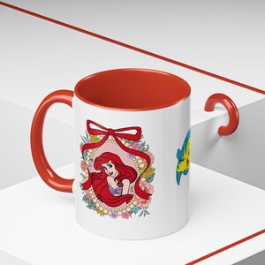 The Little Mermaid Ariel Coffee Mug, Vivid Colors, Gift for Kids & Adults, Dishwasher Safe, 11-15oz, Lead/BPA-Free, Flounder, Under the Sea immagine 5