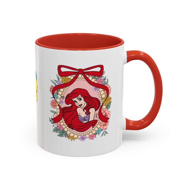 The Little Mermaid Ariel Coffee Mug, Vivid Colors, Gift for Kids & Adults, Dishwasher Safe, 11-15oz, Lead/BPA-Free, Flounder, Under the Sea immagine 1