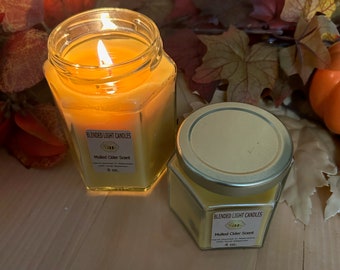 100% Natural Soy Wax and Beeswax Blended Fall Mulled Cider Candles