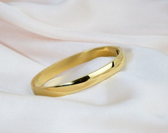 Elodie | Simple bangle | Gold/silver, stainless steel | Cuff bracelet