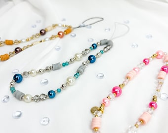 KALEA | Cell phone chain made of glass beads, handmade cell phone accessory, phone charm