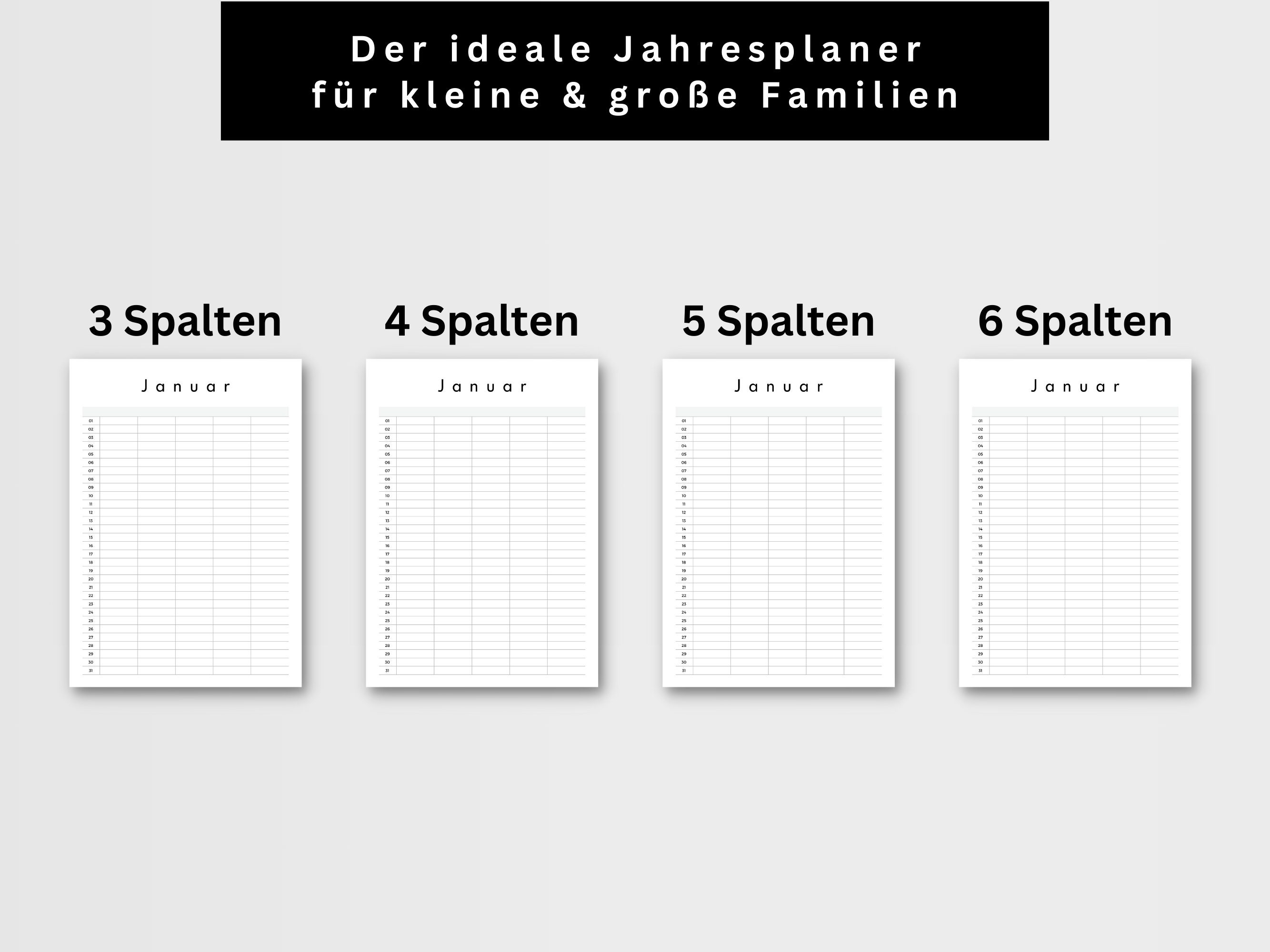 Familienplaner Zum Ausdrucken Familienkalender Wandkalender