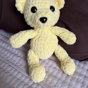 Yellow Bear Fleece Toy - Etsy