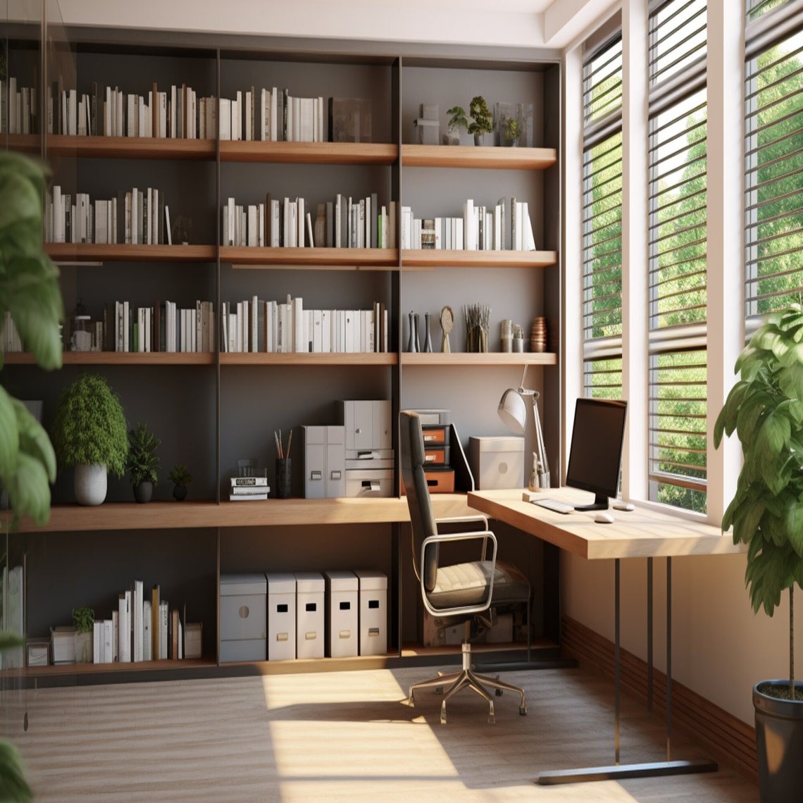 Realistic Home Office Background Set 1 - Etsy