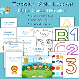God&#39;s Creation! Toddler Bible Lesson PRINTABLE