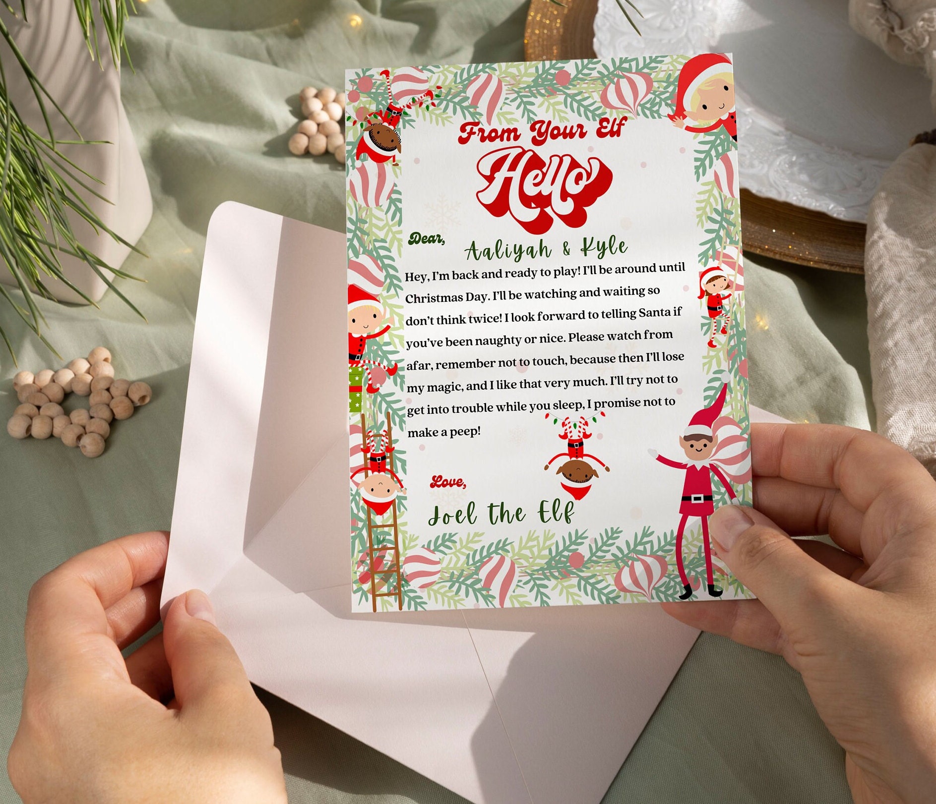 Elf Arrival Letter Editable Elf Welcome Letter Printable Christmas Elf
