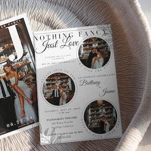 Modern Elopement Reception Invite Card