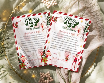 Editable Elf Arrival Letter, Christmas Welcome (Canva Template)