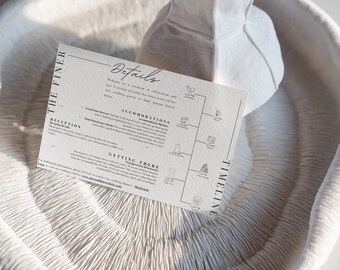 Minimalist Wedding Details Card Template (Digital Download)