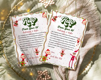 Editable Elf Arrival Letter, Christmas Welcome (Canva Template)