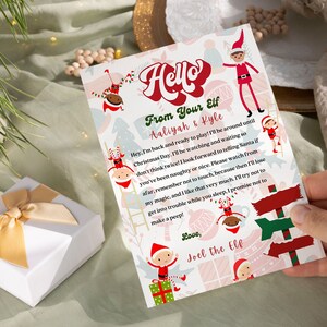 Elf Arrival Letter Editable Elf Welcome Letter Printable Christmas Elf ...