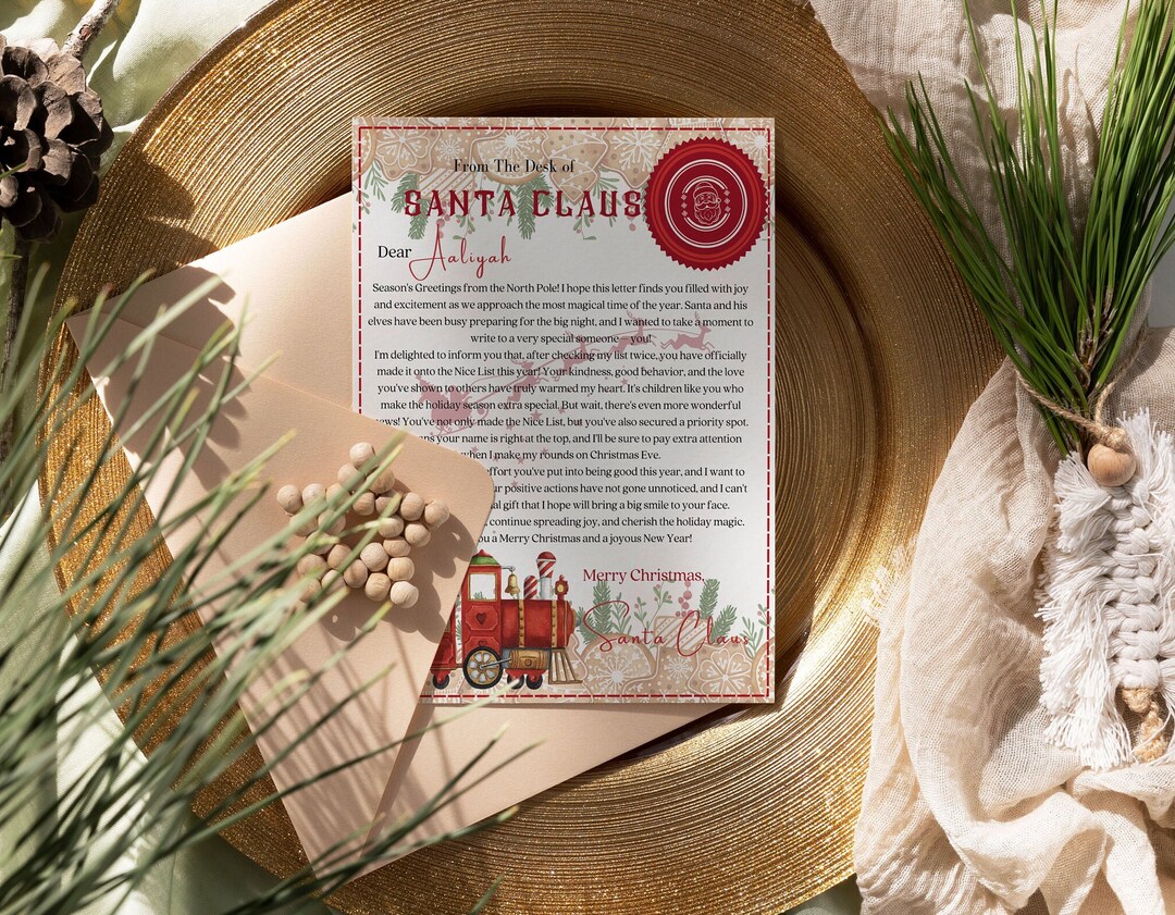 Editable Letter From Santa Printable Santa Letter Santa Stationary ...