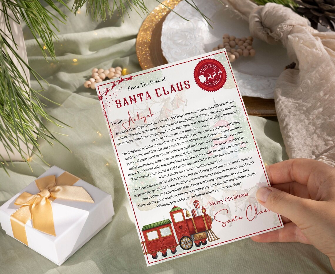 Editable Letter From Santa Printable Santa Letter Santa - Etsy