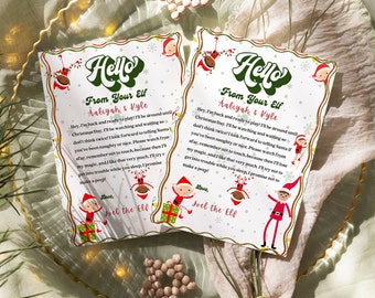Editable Elf Arrival Letter, Christmas Welcome (Canva Template)
