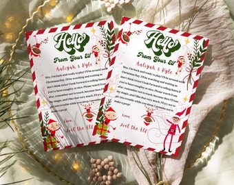 Editable Elf Arrival Letter, Christmas Welcome (Canva Template)
