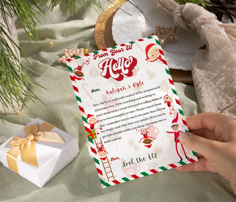 Elf Arrival Letter Editable Elf Letter Printable Etsy