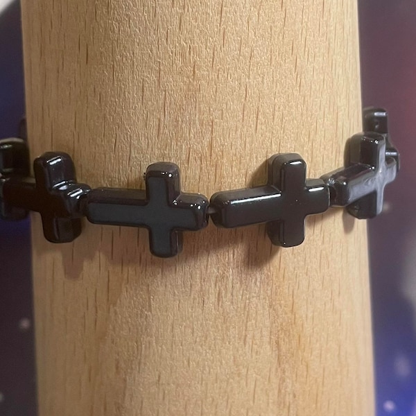 goth cross bracelet