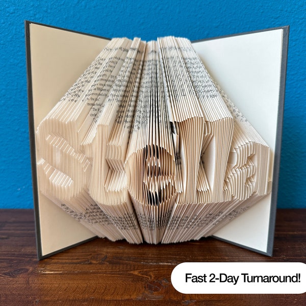 Personalized Folded Book Art, Best Seller Gifts for Girlfriend, Boyfriend, Doctor and Teacher Gift Ideas - Fastest Free Shipping on Etsy!