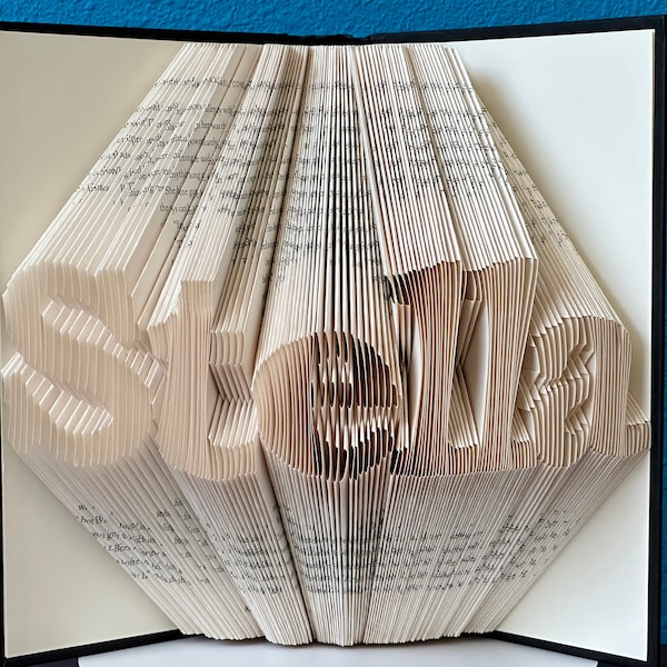 You Pick the Book! Super Fast Shipping! - Handmade Custom Folded Book Art, Best Seller Gifts for Family & Friends