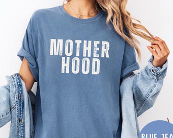 Comfort Colors® Mother Hood Shirt, Minimalist Mom Life Tee, Motherhood Shirt, Cool Mom Club, Mother's Day Gift 2025, Vintage Mom T-Shirt,