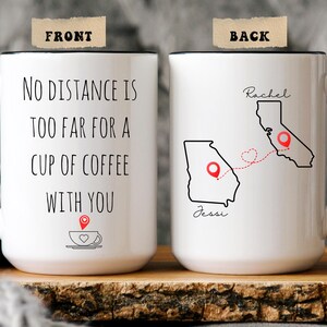 Custom Best Friend Mug, Bestie Gift Personalized BFF Gift Long Distance Friendship, Moving Away Present Best firend Gift,Valentine’s Day Mug