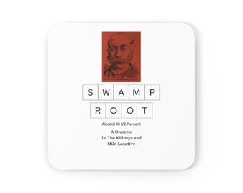 Vintage Dr. Kilmer's Swamp Root Cork Back Coaster Quack Medicine
