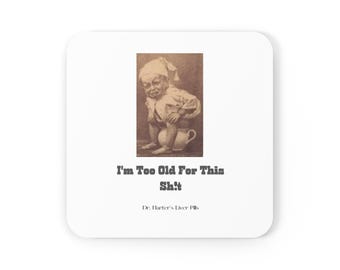 Vintage Dr. Harter's Liver Pills Cork Back Coaster Quack Medicine