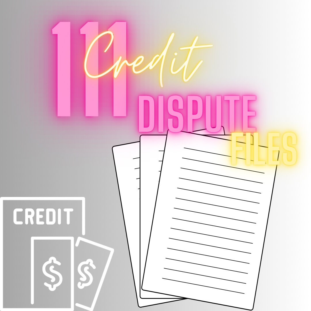 DIY Credit Dispute Template Kit Etsy