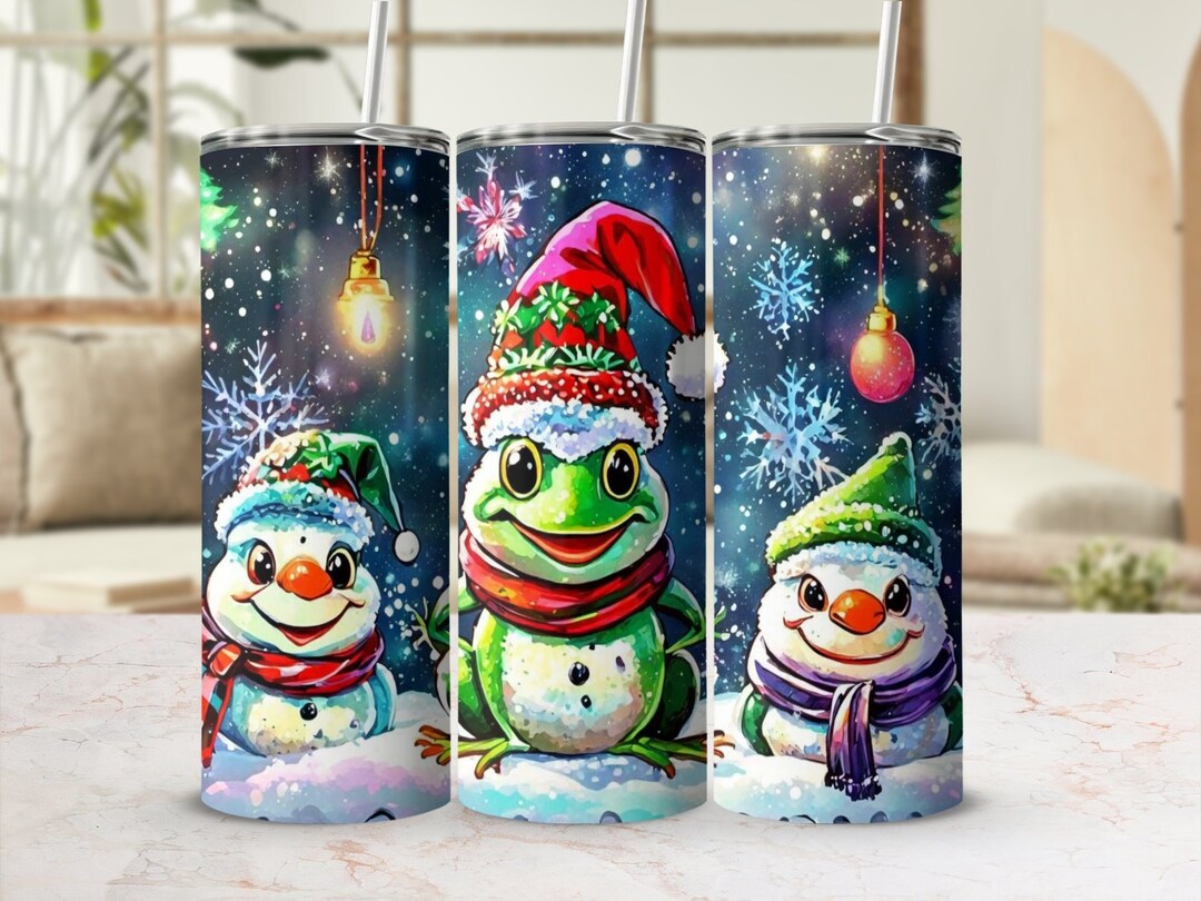 Animated Frog 20 Oz Tumbler Wrap Design Digitale Download - Etsy